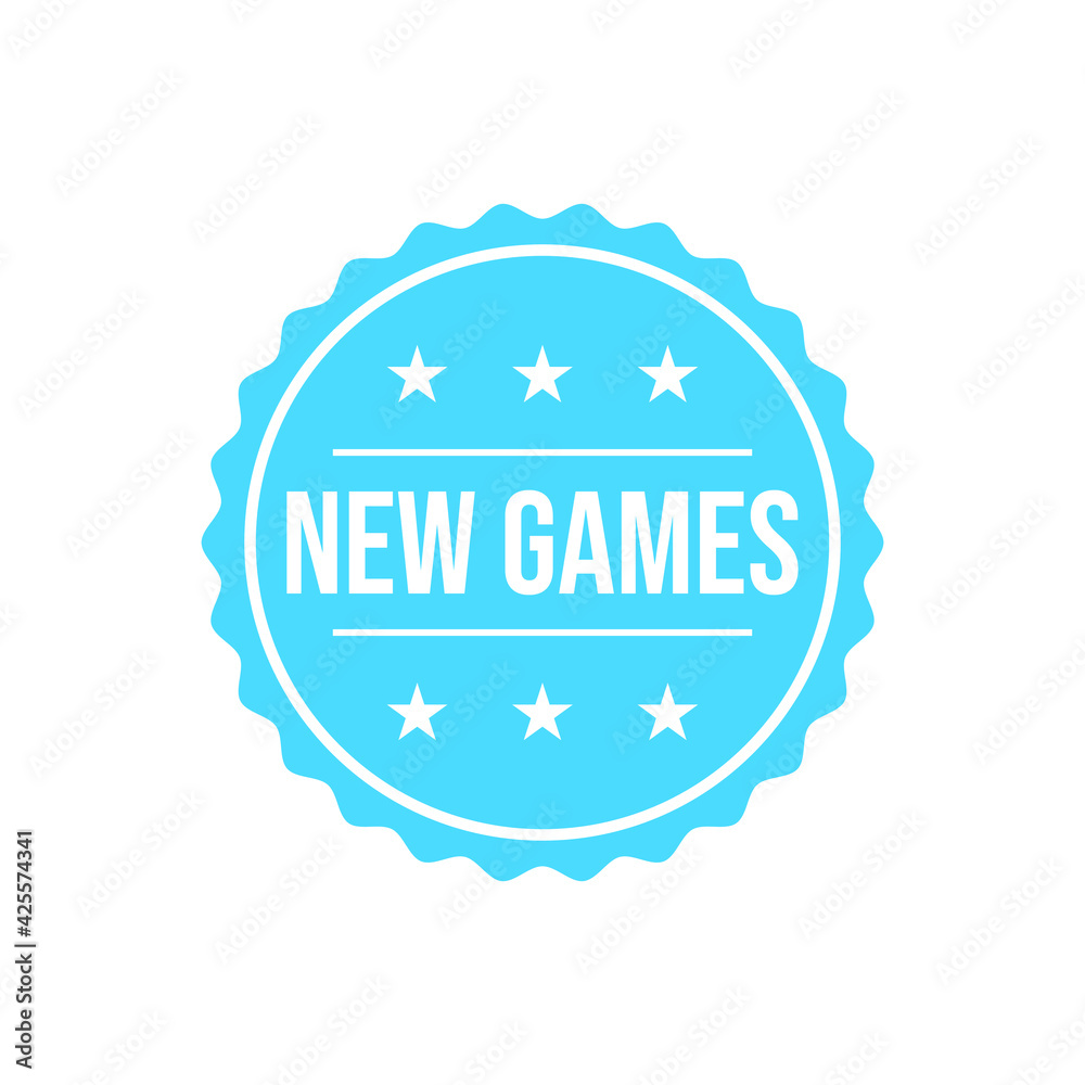 New games label design vector New games label design vector