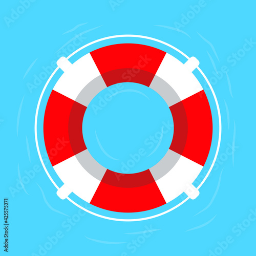 Lifebuoy. Marine lifeguard equipment. EPS10