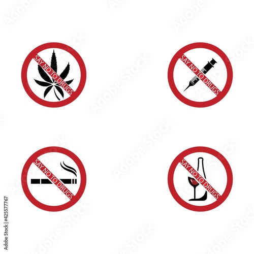 International Day Against Drug Abuse and Illicit Trafficking Vector Design