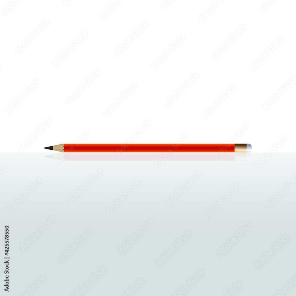 Red pencil vector and illustration Red pencil vector and illustration