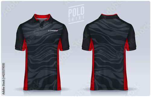 t-shirt polo templates design. uniform front and back view.