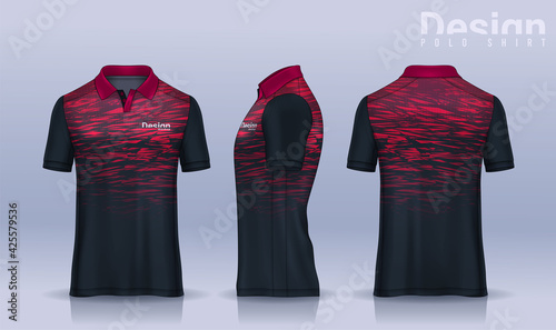 t-shirt polo templates design. uniform front and back view.