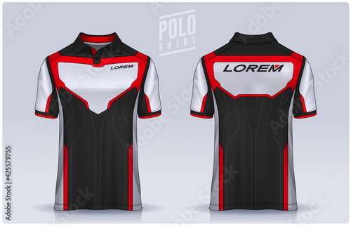 t-shirt polo templates design. uniform front and back view.
