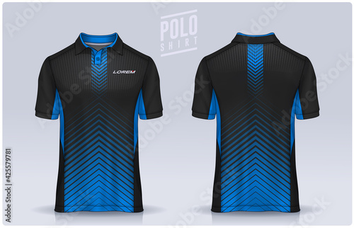 t-shirt polo templates design. uniform front and back view.
