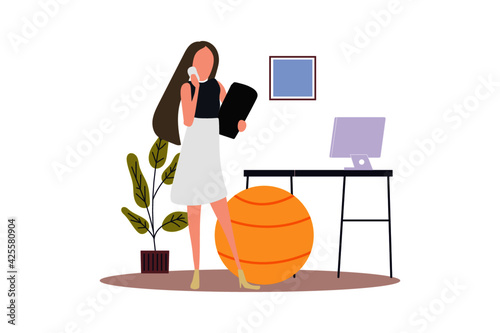 daily activity illustration makeup 