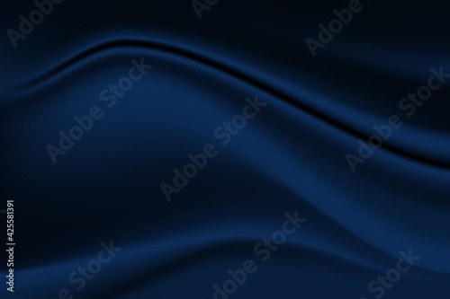 fabric crumpled dark blue background with space for text. vector illustration
