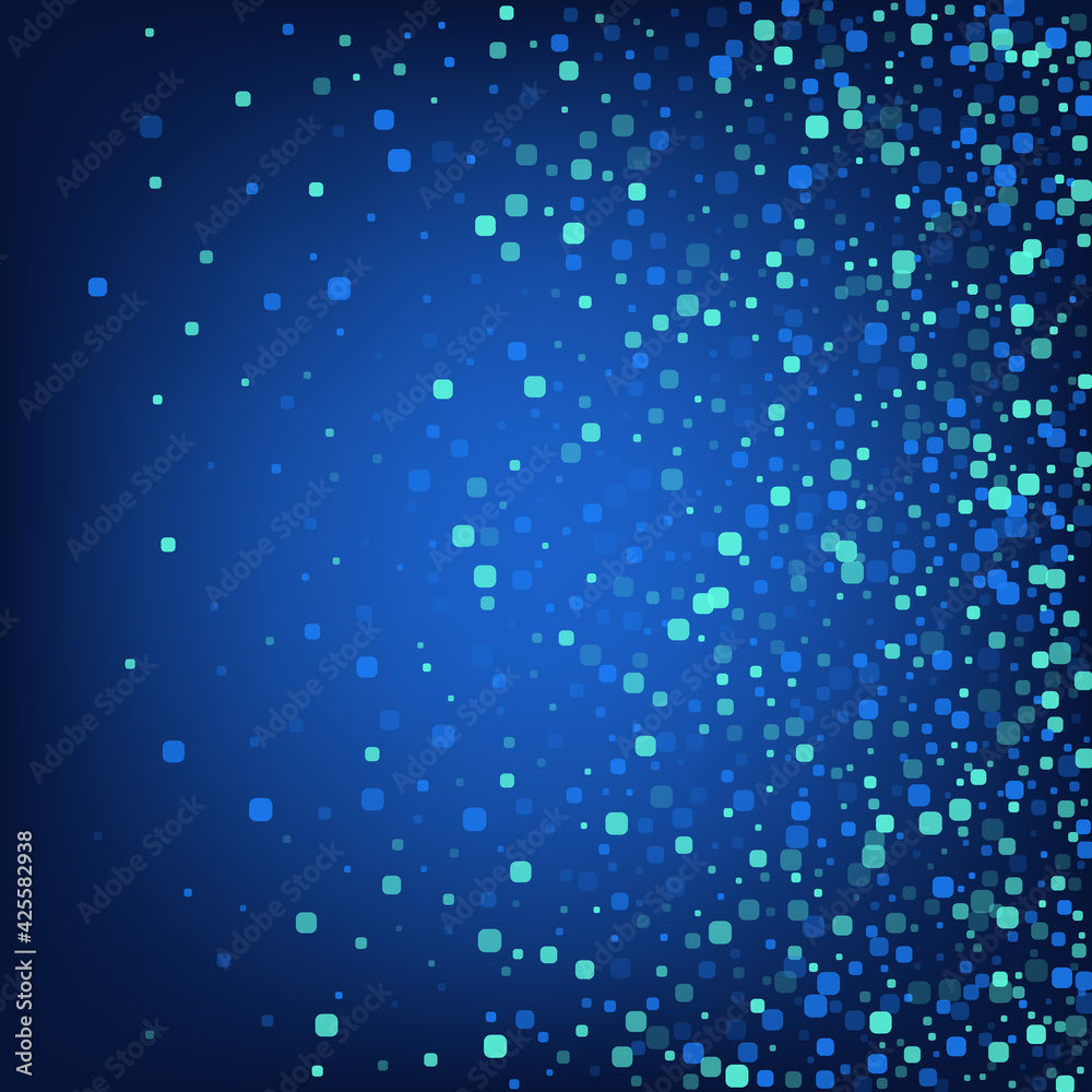Blue Square Carnaval Blue Vector Background. Top