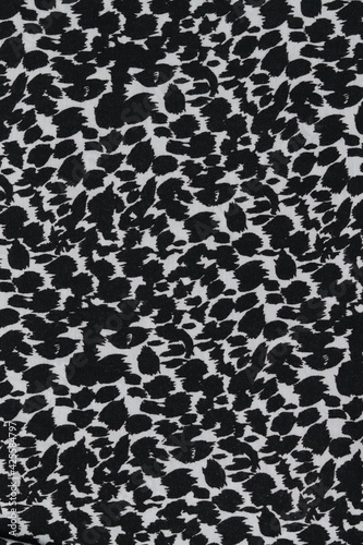  close up of abstract black white pattern on fabric