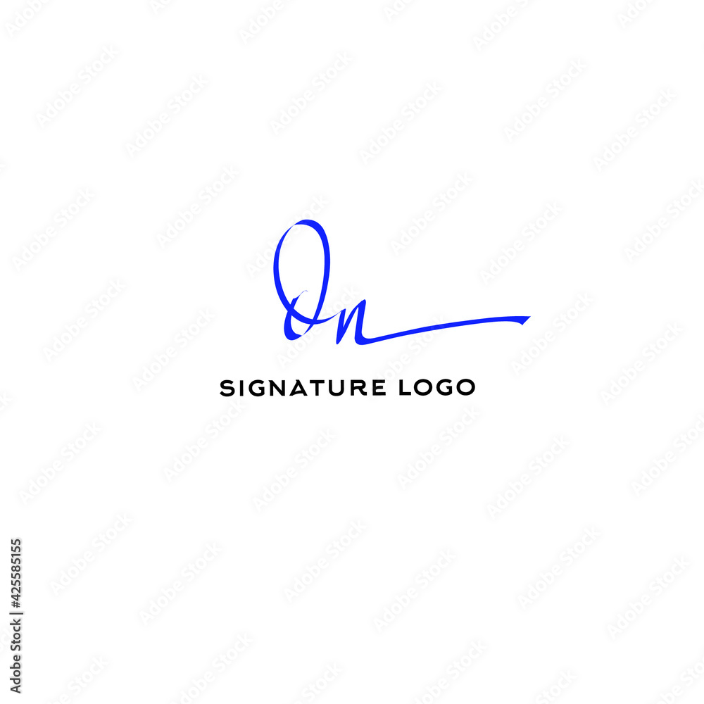 Fototapeta premium Initial dn beauty monogram and elegant logo design