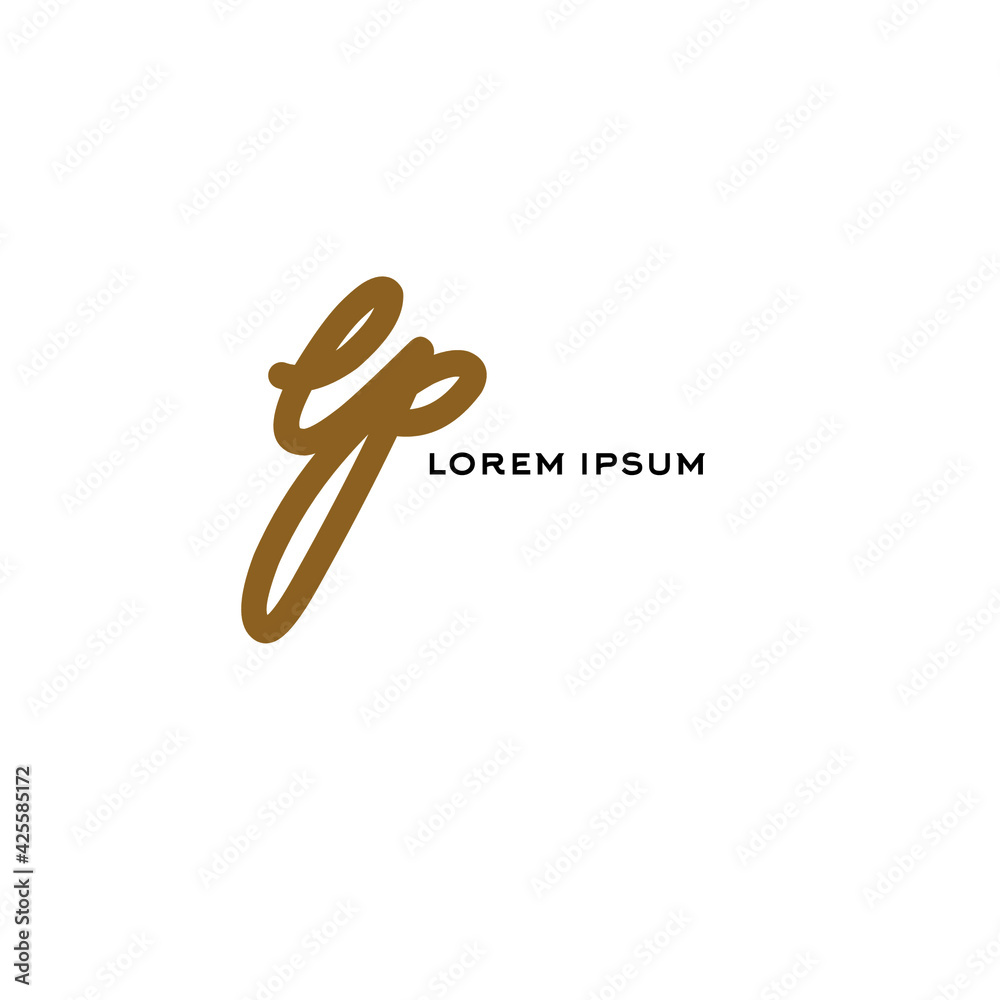 Obraz premium Initial ep beauty monogram and elegant logo design