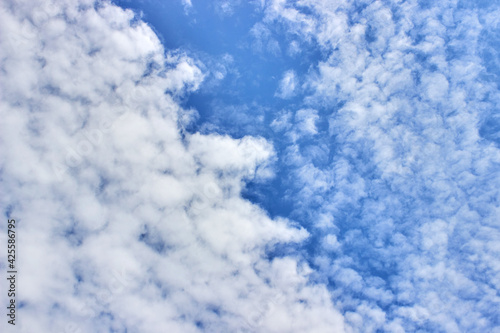 Sky with beautiful white clouds on a sunny day