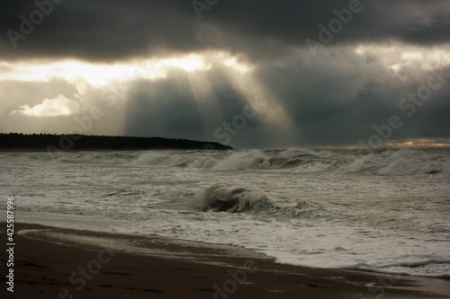 storm on the beach