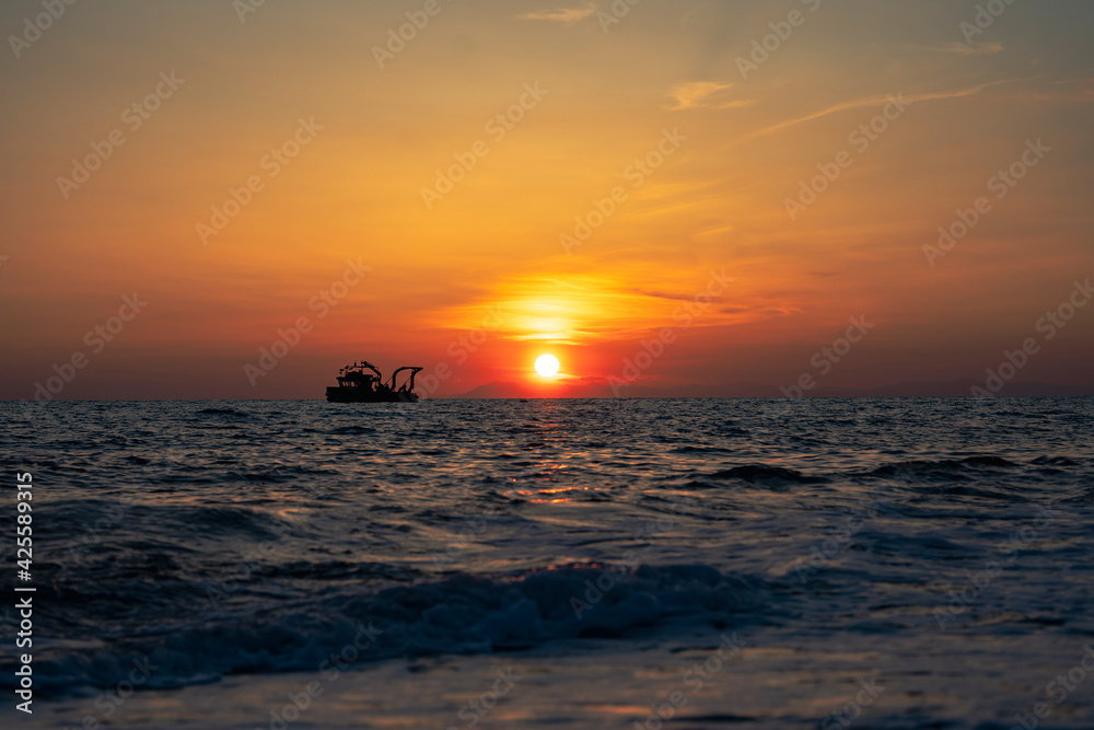 sunset at the beach