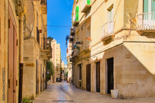 Alley in the old town of Molfetta  Puglia  Italy