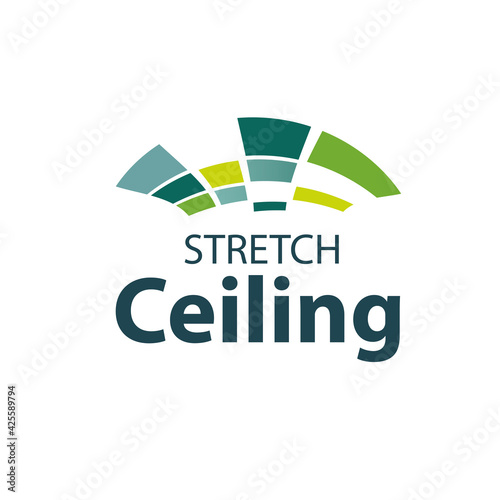 Vector logo  concept of ceilings and stretch ceilings.