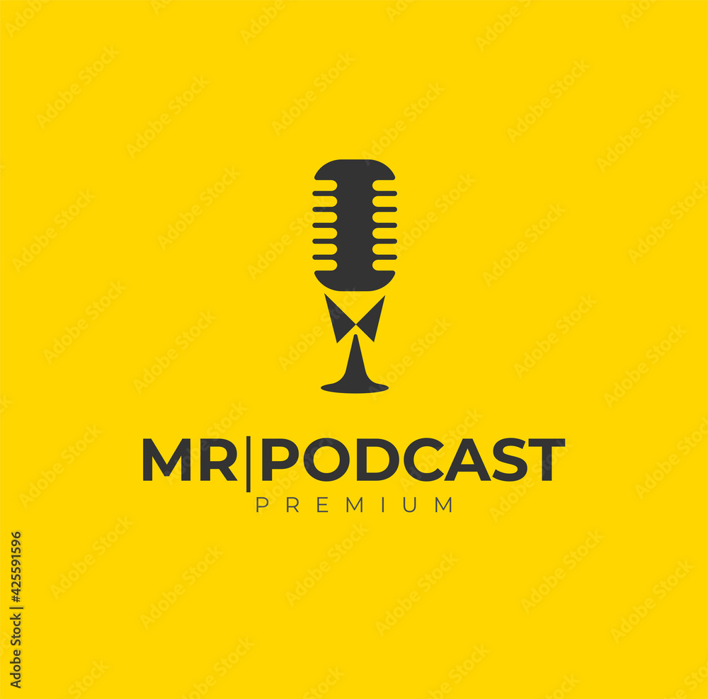 Podcast Logo, modern, simple,professional and unique, Flat design logo template,vector illustrations Podcast Logo, modern, simple,professional and unique, Flat design logo template,vector illustrations