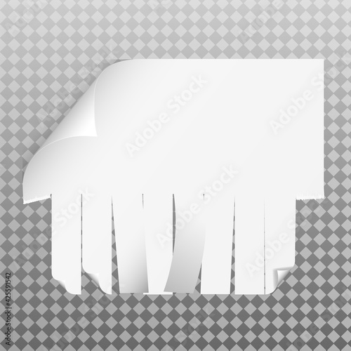 Blank advertisement with tear off tabs. V