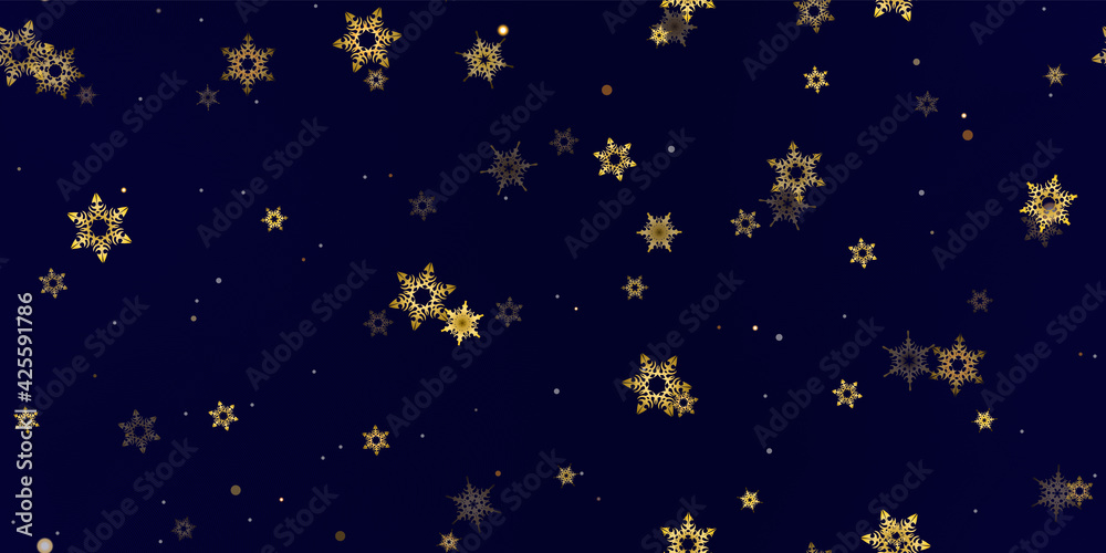 Gold Falling Snowflakes seamless pattern. Gold Falling Snowflakes seamless pattern.