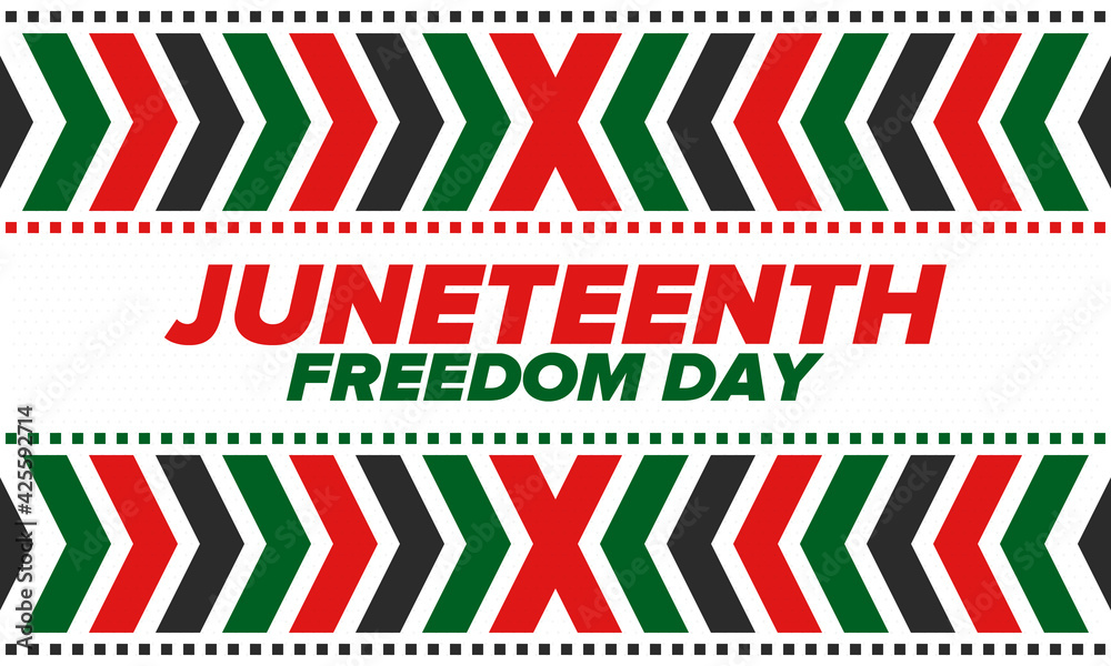 Juneteenth Independence Day. Freedom or Emancipation day. Annual american holiday, celebrated in June 19. African-American history and heritage. Poster, greeting card, banner and background. Vector Juneteenth Independence Day. Freedom or Emancipation day. Annual american holiday, celebrated in June 19. African-American history and heritage. Poster, greeting card, banner and background. Vector