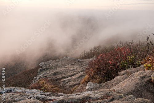 Cloud on top of Craggy Pinnacle in North Carolina photo