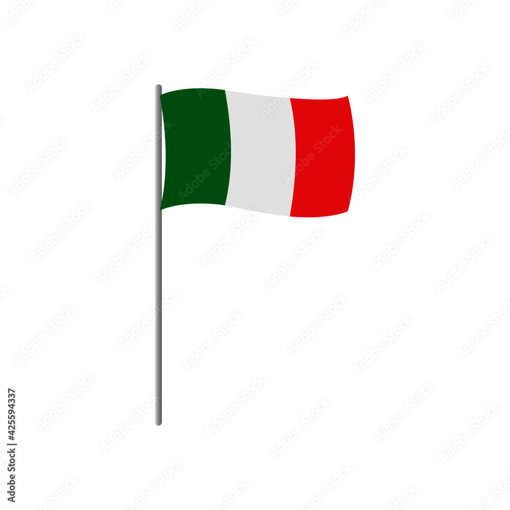 This Italian flag isolated on a white background. This Italian flag isolated on a white background.