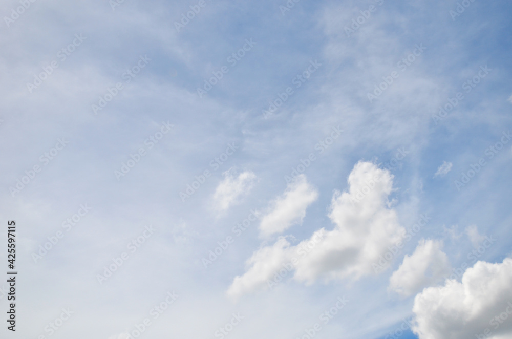 Naklejka premium Blue sky with a cloud.