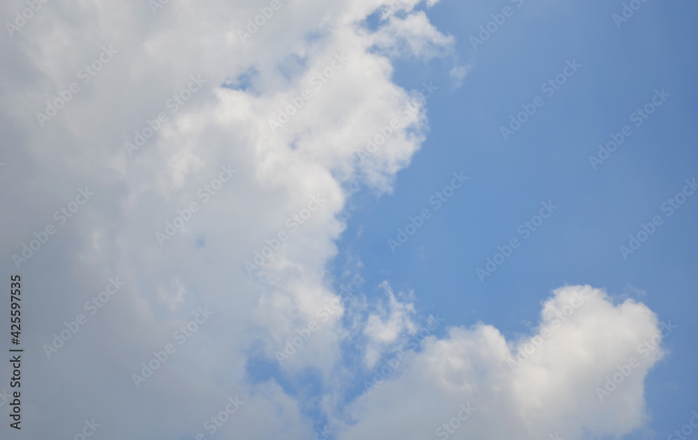 Blue sky with a cloud.