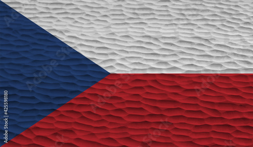 Grunge Czech Republic flag. Czech Republic flag with waving grunge texture.