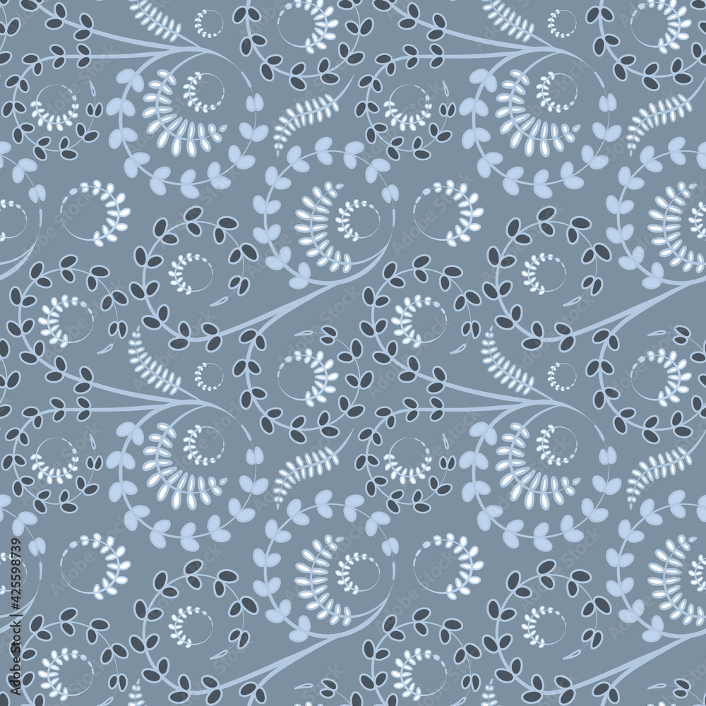 Seamless texture, pattern on a square background - flowers and leaves. Styling. Seamless texture, pattern on a square background - flowers and leaves. Styling.