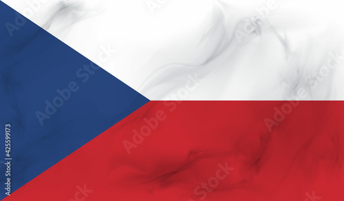 Grunge Czech Republic flag. Czech Republic flag with waving grunge texture.