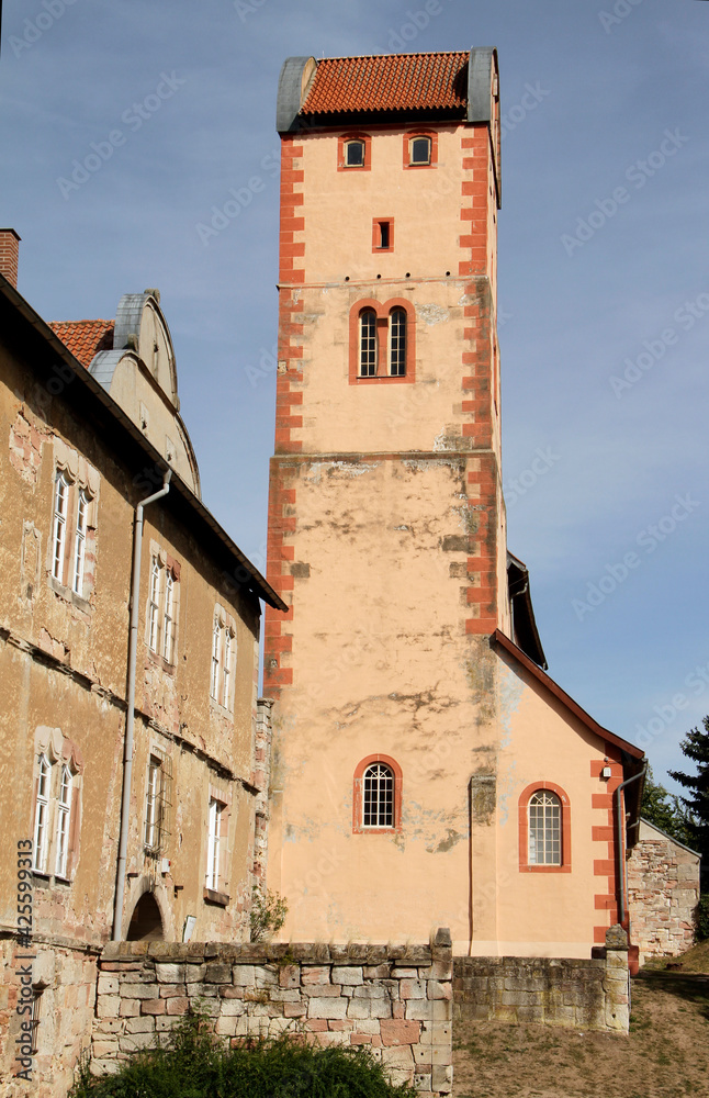 Fototapeta premium Schloss Breitungen. Schloss, Gefaengnis, Breitungen, Thueringen, Deutschland, Europa -- Breitungen Castle. Castle, prison, Breitungen, Thuringia, Germany, Europe