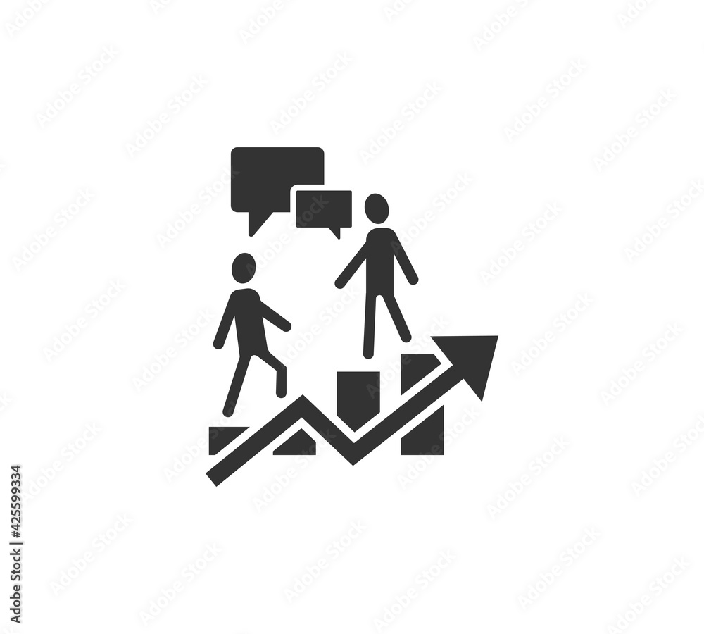 Business mentor help team partner. Creative Idea Concept of Mentor and Coaching. Modern Flat thin line icon designed vector illustration. Editable Stroke. Business mentor help team partner. Creative Idea Concept of Mentor and Coaching. Modern Flat thin line icon designed vector illustration. Editable Stroke.