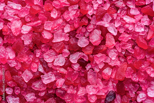 Fototapeta Naklejka Na Ścianę i Meble -  cherry abstract background salt crystals close up.