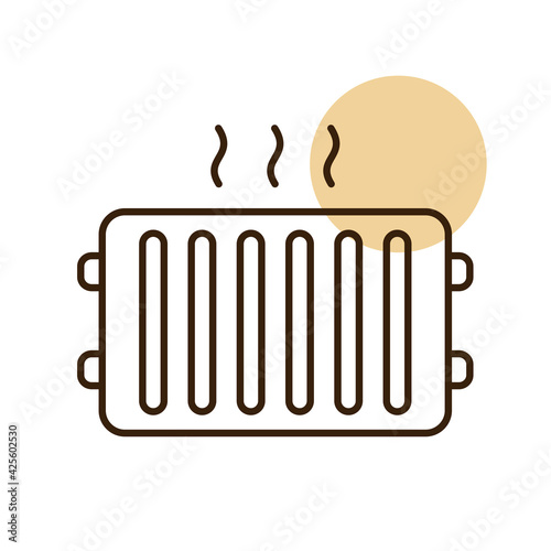 Radiator, heater vector flat icon. Construction, repair