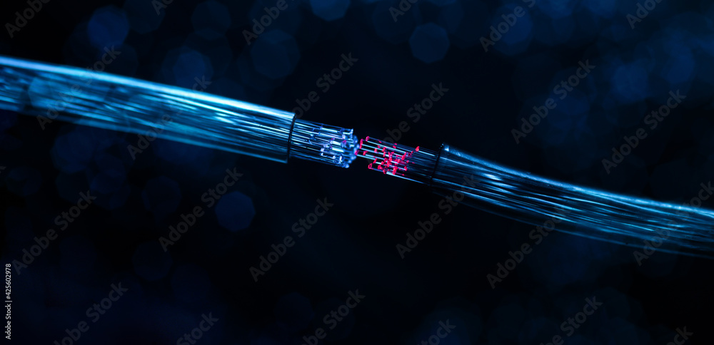 fiber optic internet connection - obrazy, fototapety, plakaty 