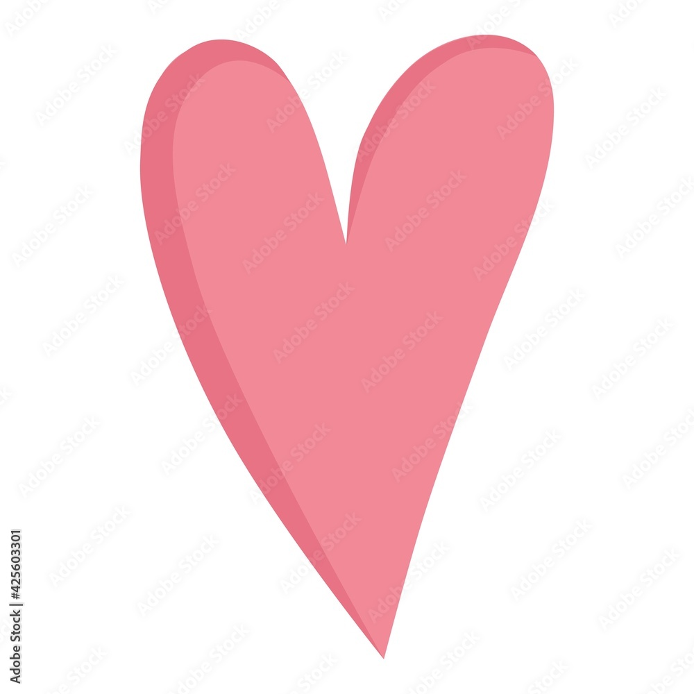 Heart loving you icon, cartoon style