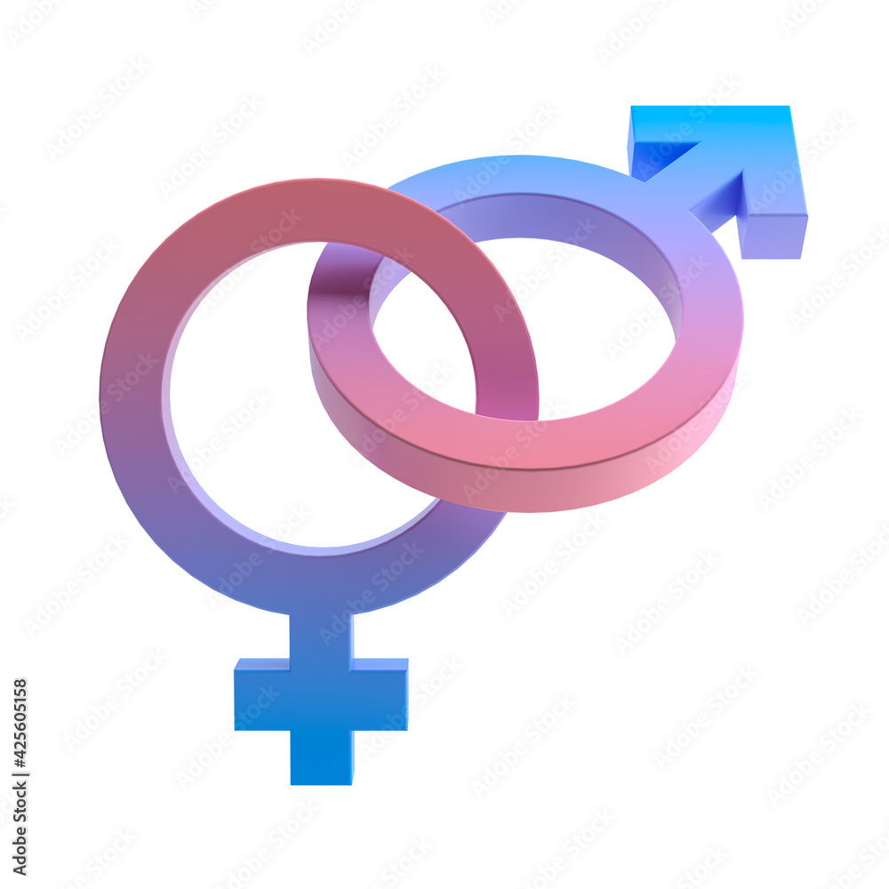 Homosexual Symbols Isolated on the White Background. 3d Rendering Homosexual Symbols Isolated on the White Background. 3d Rendering