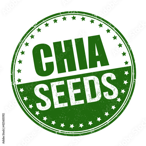 Chia seeds grunge rubber stamp