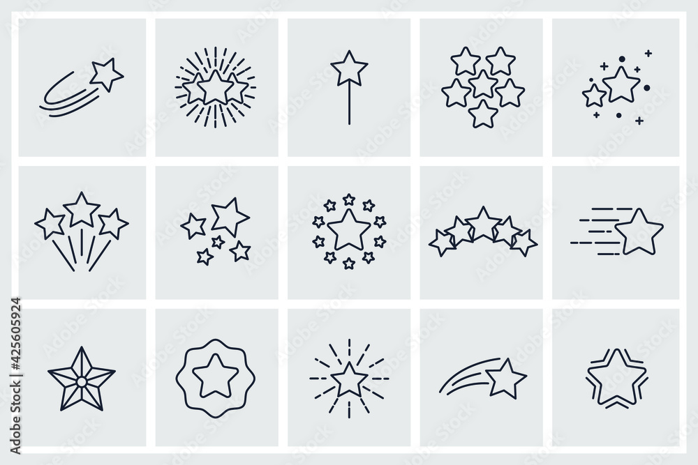 Set of Stars icon. firework, twinkle, glow, glitter burst symbol template for graphic and web design collection logo vector illustration Set of Stars icon. firework, twinkle, glow, glitter burst symbol template for graphic and web design collection logo vector illustration