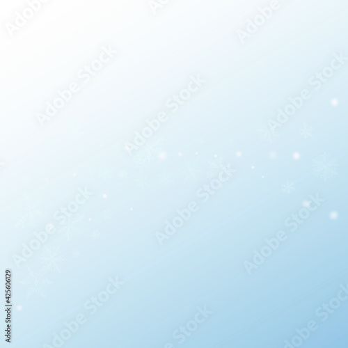 Silver Snowfall Vector Gray Background. Fantasy Snow Transparent. White Christmas Texture. Abstract Snowflake Card.