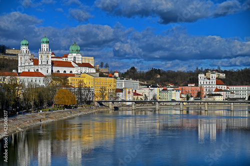 Passau, Dom St.Stephan, Innpromenade, Inn, Marienbrücke