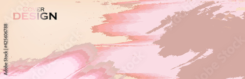 Sale banner design template. Vector illustration. pink background. light brush strokes.