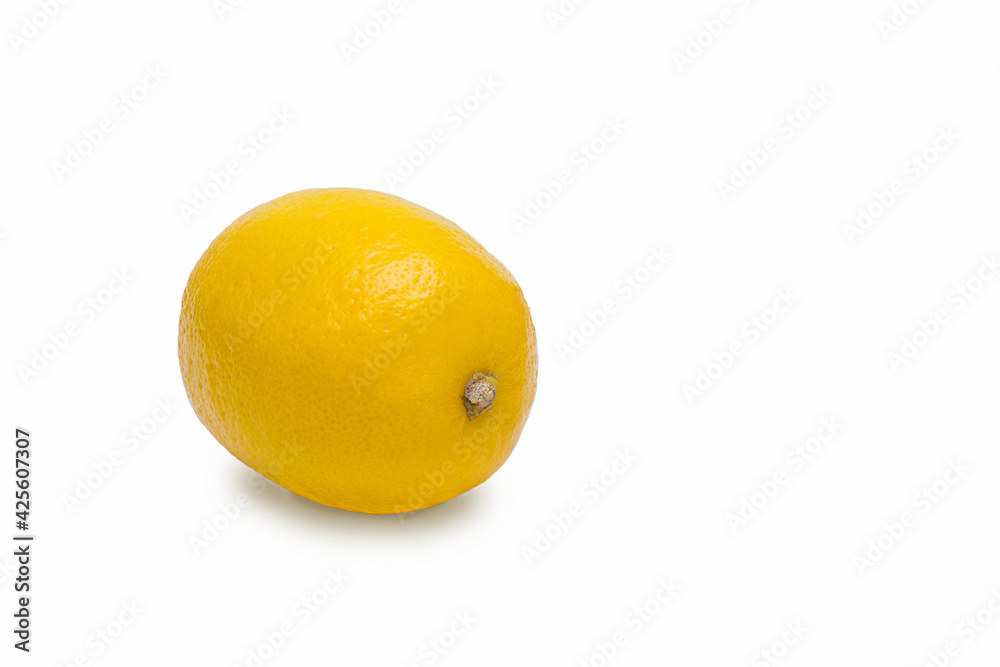 Yellow lemon isolated on a white background. Citrus fruit. Yellow lemon isolated on a white background. Citrus fruit.