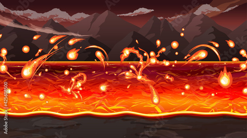 マグマ 溶岩の海の風景イラスト 16 9 Stock ベクター Adobe Stock マグマ 溶岩の海の風景イラスト 16 9 Stock ベクター Adobe Stock