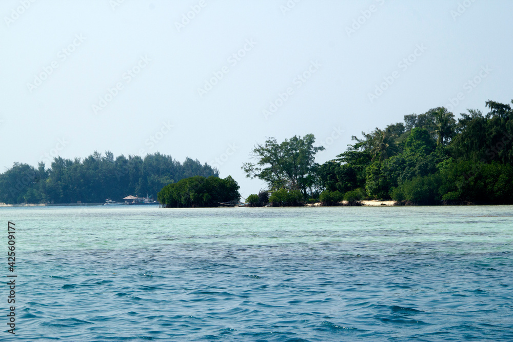 tropical island on a sea
