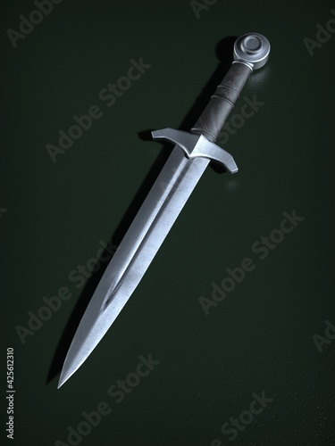 Ancient combat edged weapons. 3d illustration