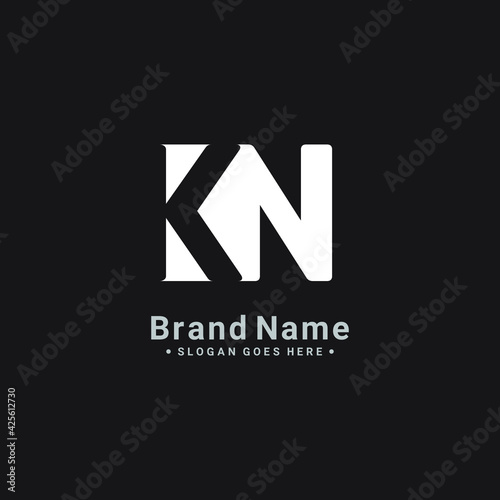 Initial Letter KN Logo - Simple Business Logo