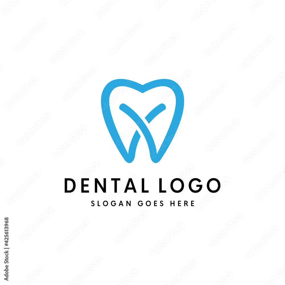 Tooth dental logo vector template