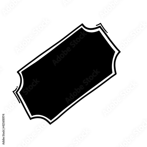ticket doodle vector icon. Drawing sketch illustration hand drawn line eps10