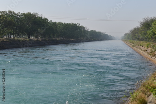 Indian river Bhakra, clean and pure water flowing photo